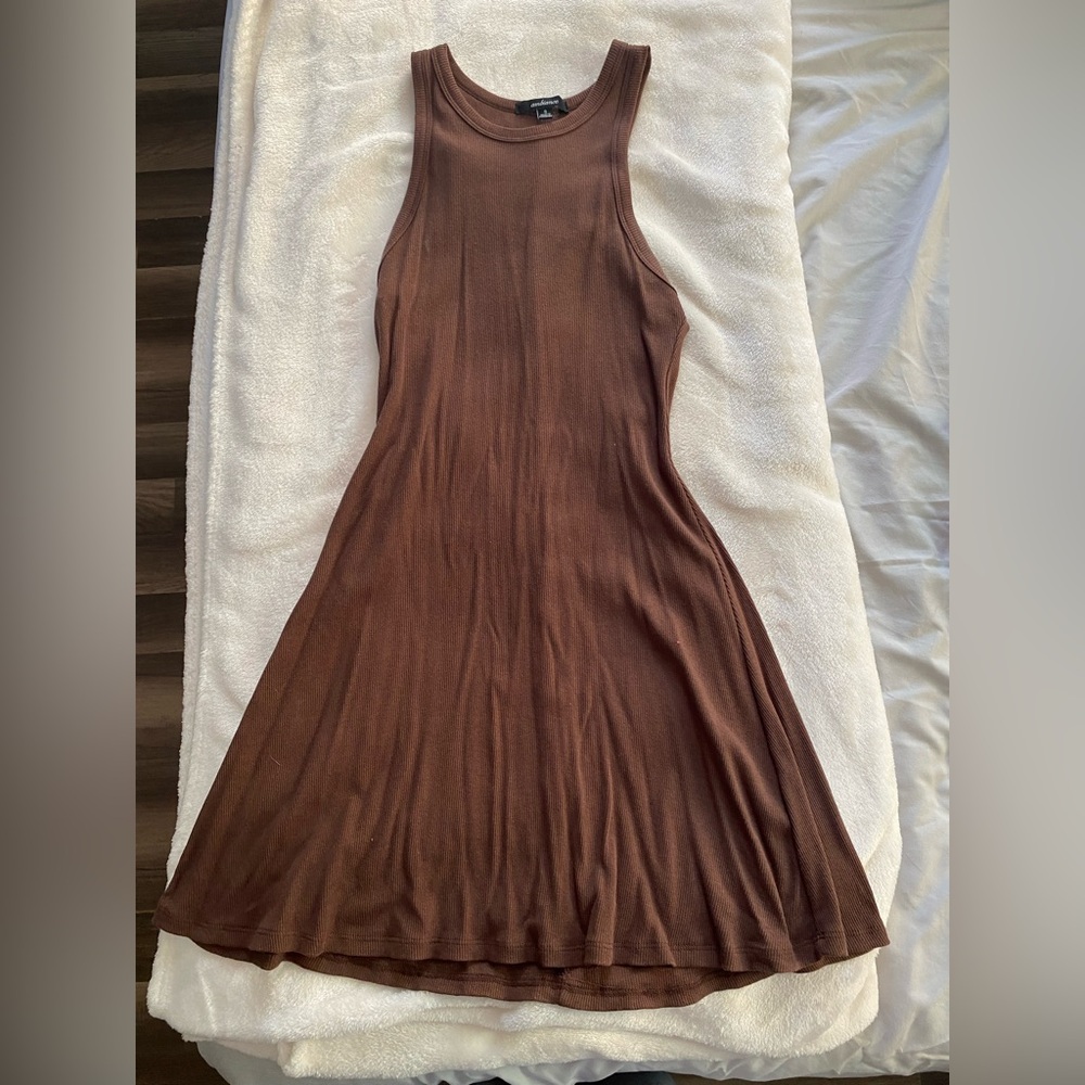 Chocolate Brown Midi Dress